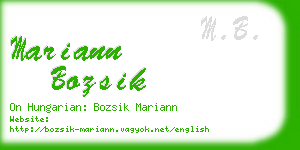 mariann bozsik business card